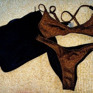 TRIANGL size small bikini and bag
